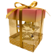 Clear Crystal Star Ornament in Gradient Pink Gift Box